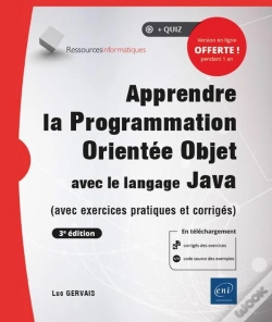 Capa do artigo Apprendre La Programmation Orientée Objet Avec Le Langage Java (Avec Exercices Pratiques Et Corrigés) (3e Édition)