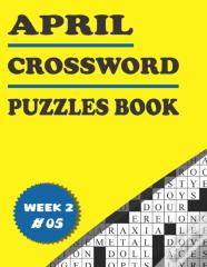 April Crossword Puzzles Book For Adults Week 2 #05