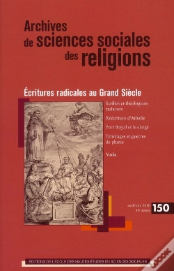 Capa do artigo Archives De Sciences Sociales Des Religions, N 150/Avril - Juin 2010.  Ecritures Radicales Au Grand