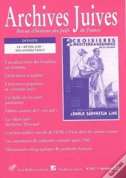 Capa do artigo Archives Juives 39/1 2006