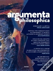 Capa do artigo Argumenta Philosophica 1/2023
