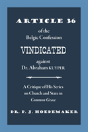 Article 36 Of The Belgic Confession Vindicated Against Dr. Abraham Kuyper - Preview