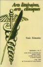 Arts Litteraires, Arts Cliniques (Ii) : Voix Témoins - Preview