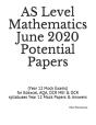 As Level Mathematics June 2020 Potential Papers - Preview