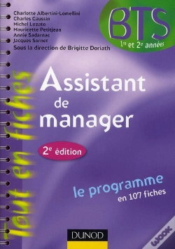 Capa do artigo Assistant De Manager ; Le Programme En 107 Fiches (2e Édition)