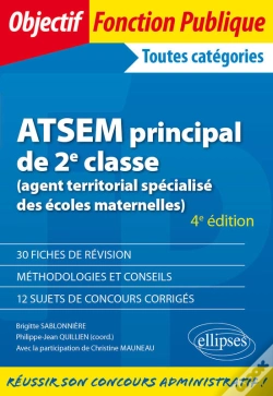 Capa do artigo Atsem Principal De 2e Classe (Agent Territorial Spécialisé Des Écoles Maternelles) - 4e Édition