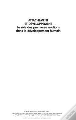 Capa do artigo Attachement Et Developpement. Le Role Des Premieres Relations Dans Le Developpement Humain