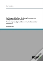Aufstieg Und Fall Der Ordnung In Modernen Und Postmodernen Zeiten