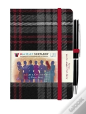 Auld Lang Syne Grey Mini Hardback Notebook With Pen; 10.5cm X 7cm