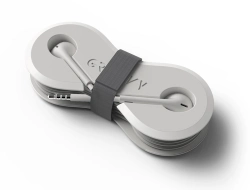Capa do artigo Auriculares groovy com microfone e estojo conector jack 3,5 mm cor branco