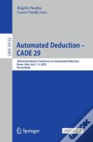 Automated Deduction Â€“ Cade 29
