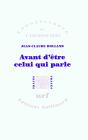 Avant D'Être Celui Qui Parle - Preview
