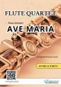 Ave Maria (Schubert) - Flute Quartet Score & Parts - Preview