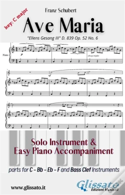 Capa do artigo Ave Maria (Schubert) - Solo & Easy Piano (Key C)