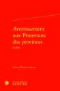 Avertissement Aux Protestans Des Provinces (1684) - Preview