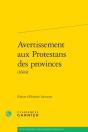 Avertissement Aux Protestans Des Provinces (1684) - Preview