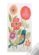 Avian Friends Embroidered Handmade Journal