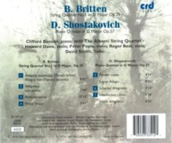 Capa do artigo B. Britten: String Quartet No. 1 in D Major Op. 25/.... - CD