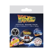 Capa do artigo Back to the Future Pin Badges 5-Pack DeLorean