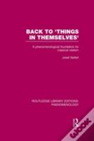 Back To 'Things In Themselves'