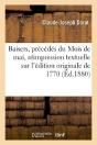 Baisers, Précédés Du Mois De Mai, Réimpression Textuelle Sur L'Édition Originale De 1770 - Preview