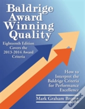 Capa do artigo Baldrige Award Winning Quality