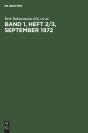 Band 1, Heft 2/3, September 1972 - Preview