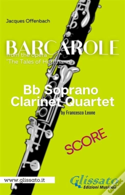 Capa do artigo Barcarole -  Soprano Clarinet Quartet (Score)