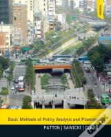 Basic Methods Of Policy Analysis And Planning
