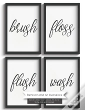 Bathroom Wall Art Illustrations