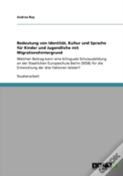 Capa do artigo Bedeutung Von Identitaã‚Â¤T, Kultur Und Sprache Far Kinder Und Jugendliche Mit Migrationshintergrund