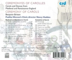 Capa do artigo Benjamin Britten: Ceremonyes of Carolles - CD