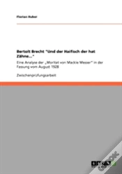 Capa do artigo Bertolt Brecht "Und Der Haifisch Der Hat Zahne..."