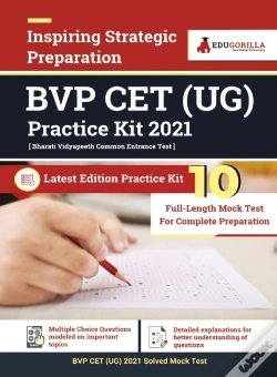 Capa do artigo Bharati Vidyapeeth Common Entrance Test (Bvp Cet) Ug 2021 10 Mock Test Latest Edition Practice Kit