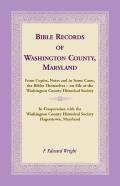 Bible Records Of Washington County, Maryland