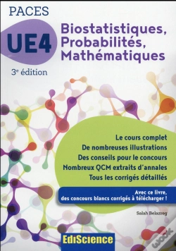 Capa do artigo Biostatistiques Probabilites Mathematiques-Ue 4 Paces - 3e Ed. - Manuel, Cours + Qcm Corriges