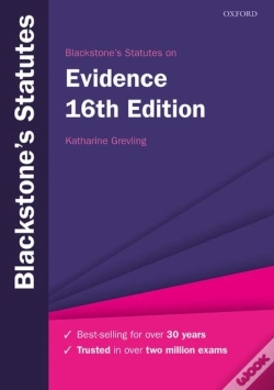 Capa do artigo Blackstones Statutes On Evidence 16e Pap