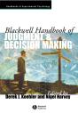 Blackwell Handbook Of Judgment And Decision Making - Preview
