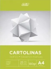 Capa do artigo Bloco A4 Cartolina Branco 180grs 25 Folhas