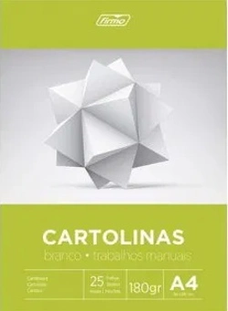 Capa do artigo Bloco A4 Cartolina Branco 180grs 25 Folhas
