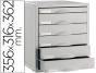 Bloco classificador 8206c 6 gavetas cor cinza 356x316x362 mm - Preview