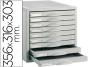 Bloco classificador 8409c 9 gavetas cor cinza 356x316x303 mm - Preview