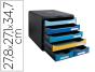 Bloco classificador de secretaria exacompta big box maxi bee blue 6 gavetas cores sortidas - Preview