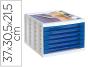 Bloco classificador de secretaria liderpapel com 6 gavetas azul opaco - Preview