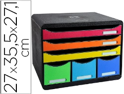 Capa do artigo Bloco classificador exacompta iderama arlequin 6 gavetas multicolores 270x355x271 mm