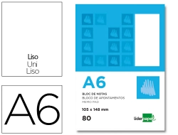 Capa do artigo Bloco de apontamentos liderpapel din a6 80 f liso