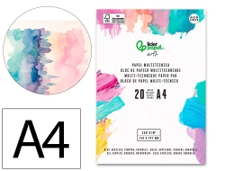 Capa do artigo Bloco de Desenho Multitécnica Liderpapel A4 para Acrílico, óleo e Guache - 20 folhas gramagem 260g/m2