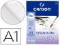 Bloco de desenho multitecnicas canson imagine din a1 colado liso 59,4x84,1 cm 25 folhas 200 gr - Preview