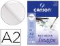 Bloco de desenho multitecnicas canson imagine din a2 colado liso 42x59,4 cm 50 folhas 200 gr - Preview