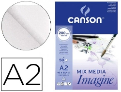 Capa do artigo Bloco de desenho multitecnicas canson imagine din a2 colado liso 42x59,4 cm 50 folhas 200 gr